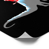 Sneeuwboarder Snowboarden Berg Sneeuwbord Dinosaur Poster (Hoek)