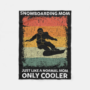 sneeuwboardmam als een normale mam fleece deken