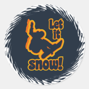 Sneeuwboardstickers Ronde Sticker