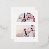 Sneeuwbol Kerst Foto Folie Feestdagen Briefkaart (Voorkant / Achterkant)