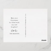 Sneeuwbol Kerst Foto Folie Feestdagen Briefkaart (Achterkant)