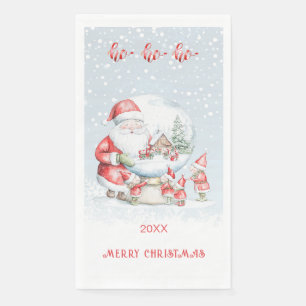 Sneeuwbol Kerstman Elf Kerstmis Servet