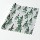 Sneeuwbomen Inpakpapier (Uitgerold)
