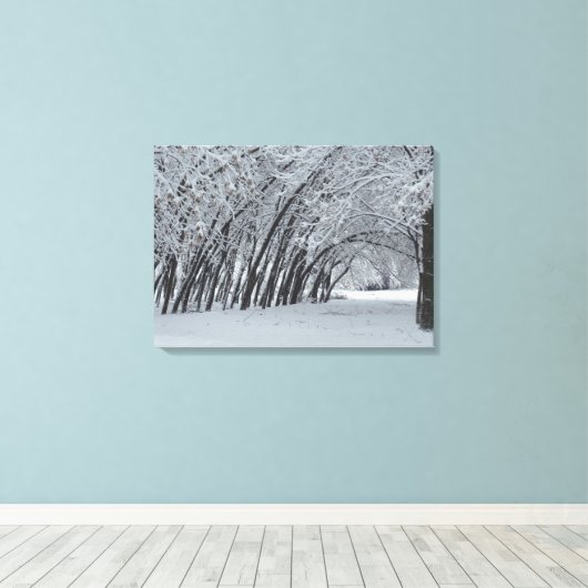 Sneeuwbomen Landschap Enkele Print (Insitu (Houten vloer))
