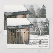 Sneeuwbomen met winterweddenschappen kaart (Voorkant / Achterkant)