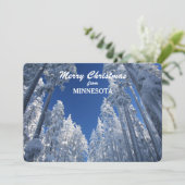 Sneeuwbomen uit Minnesota Photo Template Feestdagenkaart (Staand voorkant)
