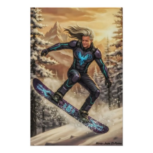 Sneeuwbord Held Perfect Poster (Voorkant)