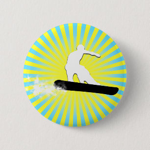 Sneeuwbord. poederspoor. ronde button 5,7 cm