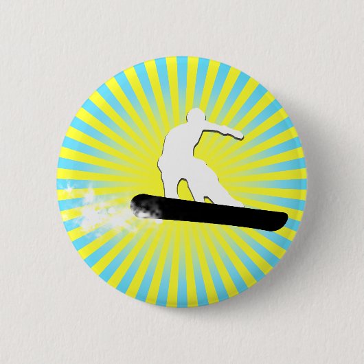 Sneeuwbord. poederspoor. ronde button 5,7 cm (Voorkant)