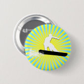 Sneeuwbord. poederspoor. ronde button 5,7 cm (Voorkant /achterkant)