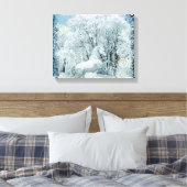 Sneeuwbos en -paard canvas afdruk (Insitu (Slaapkamer))