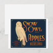 Sneeuwbrek Apples  Krat Label Briefkaart (Voorkant / Achterkant)