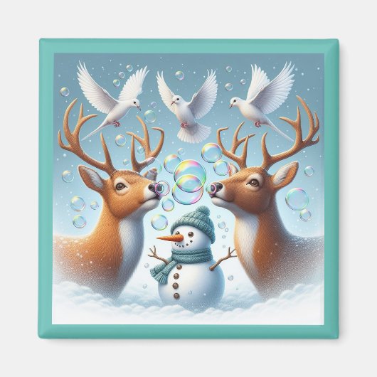 Sneeuwbubbels magneet (Voorkant)