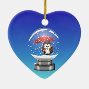 sneeuwbuik keramisch ornament