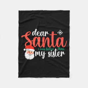 Sneeuwclaus Kerst Meneer kerstman Ik was beter dan Fleece Deken