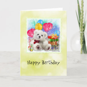 Sneeuwd de Maltese Birthday Card Kaart