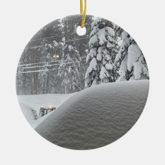Sneeuwd Keramisch Ornament (Voorkant)