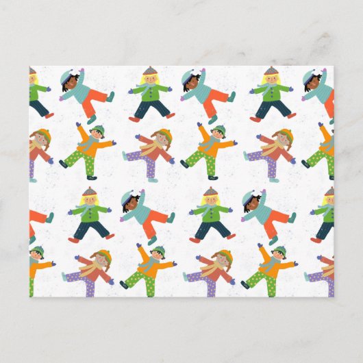 sneeuwdag briefkaart (Voorkant)