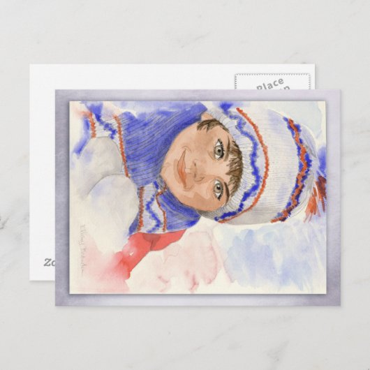 sneeuwdag briefkaart (Voorkant / Achterkant)