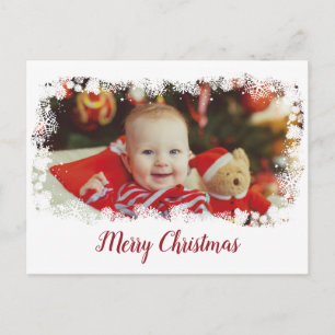 Sneeuwdag Foto Briefkaart Holiday Card