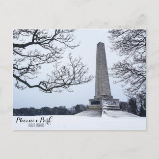 Sneeuwdag in het Phoenix Park Briefkaart