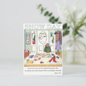 Sneeuwdag Inspirerend Briefkaart (Staand voorkant)