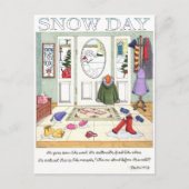 Sneeuwdag Inspirerend Briefkaart (Voorkant)