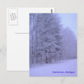 sneeuwdag, Interlochen, Michigan Briefkaart (Voorkant / Achterkant)