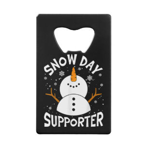Sneeuwdag-supporter Snowflake Funny Teacher Christ Kredietkaart Flessenopener