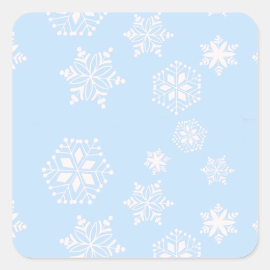 sneeuwdag vierkante sticker (Voorkant)