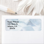 Sneeuwdak in een bos etiket (Insitu)