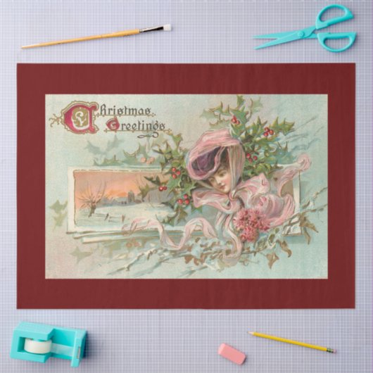 sneeuwdame en kerstmannetje tissuepapier (Craft)