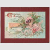 sneeuwdame en kerstmannetje tissuepapier (Voorkant)