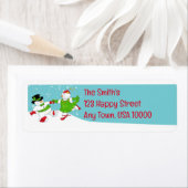 Sneeuwdansers 2 retouradreslabel etiket (Insitu)