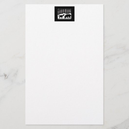 Sneeuwdeer Briefpapier (Voorkant)