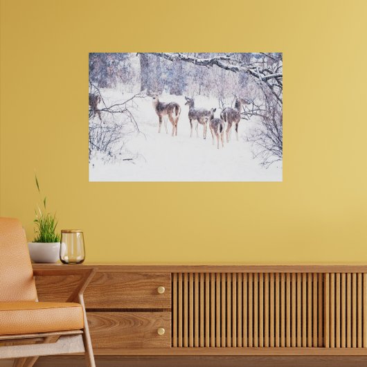 Sneeuwdeer in Texas Art Poster (Woonkamer 2)