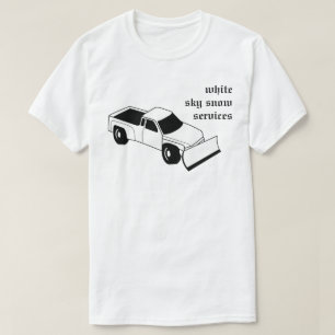 sneeuwdiensten in het witte luchtruim t-shirt