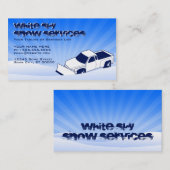 sneeuwdiensten in het witte luchtruim visitekaartje (Voorkant / Achterkant)
