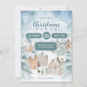 Sneeuwdorp kerst kaart (Voorkant)