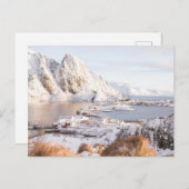 Sneeuwdorp rustiek huis Kerstmis Feestdagenkaart (Voorkant / Achterkant)