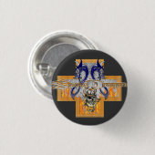 Sneeuwdragon Button! Ronde Button 3,2 Cm (Voorkant /achterkant)