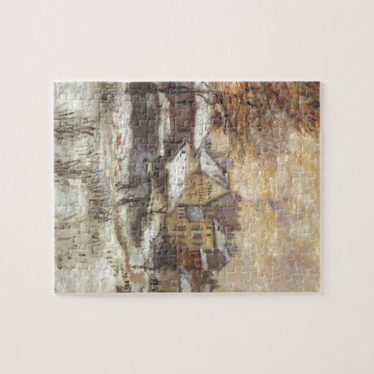 Sneeuweffect met Zon door Claude Monet Legpuzzel (Horizontaal)