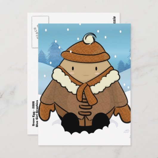 Sneeuweieren Briefkaart (Voorkant / Achterkant)