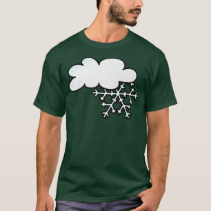 Sneeuwen buiten de winterwolkensneeuwvlok t-shirt