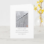 Sneeuwen op de winterwedstrijd kaart (Gele Bloem)