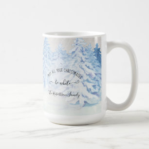 Sneeuwende Bossen Herten Kerst Rustieke Familie Koffiemok