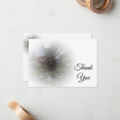 Sneeuwende dennen Bedank je plat notitiekaart Notitiekaartje (Voorkant / Achterkant in situ)