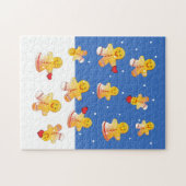 Sneeuwende peperkoekpuzzel legpuzzel (Horizontaal)