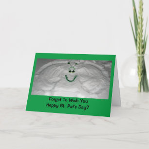 Sneeuwengel op St. Patrick's Day Kaart