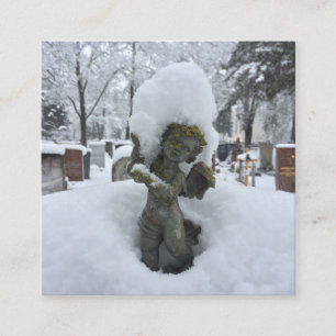 Sneeuwengel Winterservices Vierkante Visitekaartje